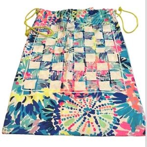 Lilly Pulitzer Tie Dye Drawstring Bag Dust Bag Storage Tote